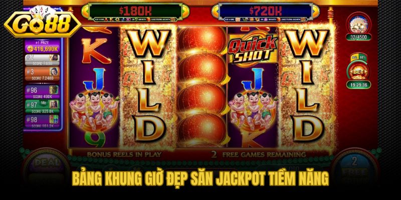 Khung giờ canh giờ vàng đập hũ và mức độ tiềm năng Jackpot theo từng ca