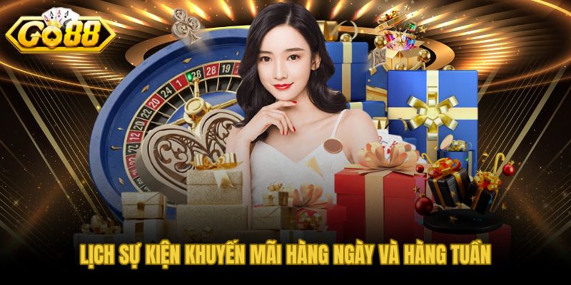Khung giờ và mốc trả thưởng các sự kiện GO88 theo tuần và tháng