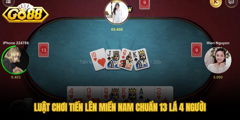 Luật tiến lên miền Nam 13 lá thứ tự bài và bộ hợp lệ